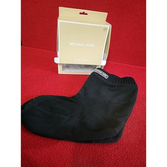 Michael Kors MK Short Ribbed Boot Socks black Size Lg/XL - Picture 6 of 7